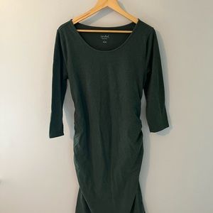 Isabel Maternity green cotton dress